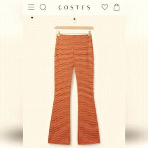 Costes Europe funky zig zag colourful flare pants Euro Sz XXL